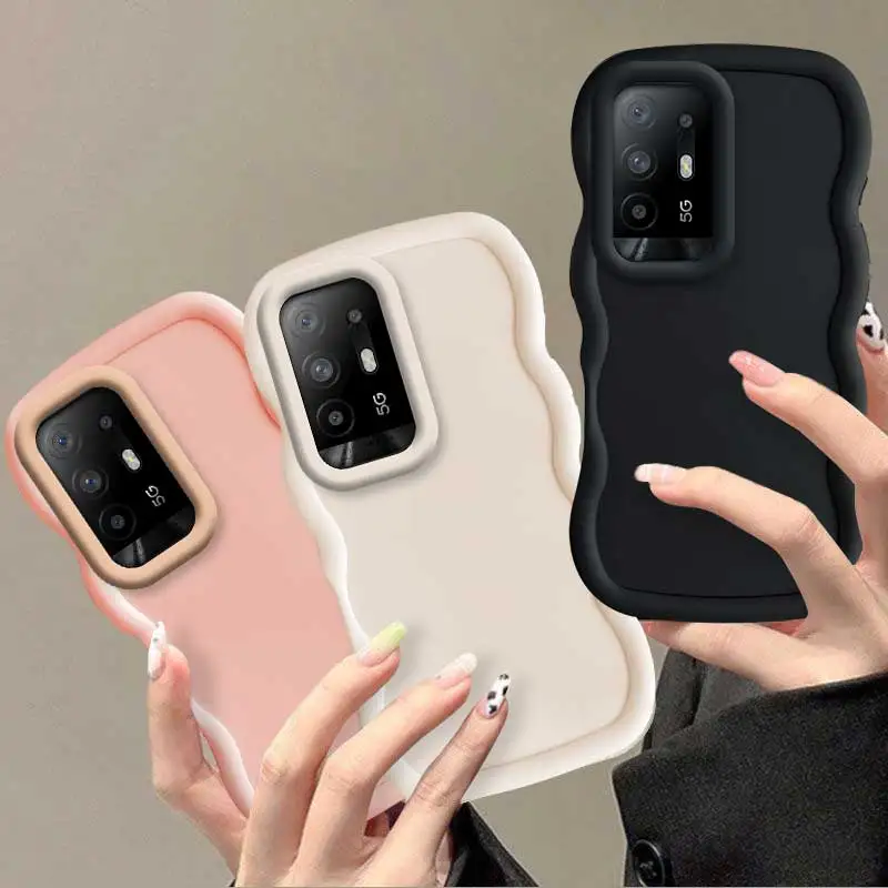A94 Силиконовый чехол волнистой формы для телефона OPPO A60 A78 A79 A18 A16 A11S A93 A94 A17 A77 F27 K10 F25Pro Cover