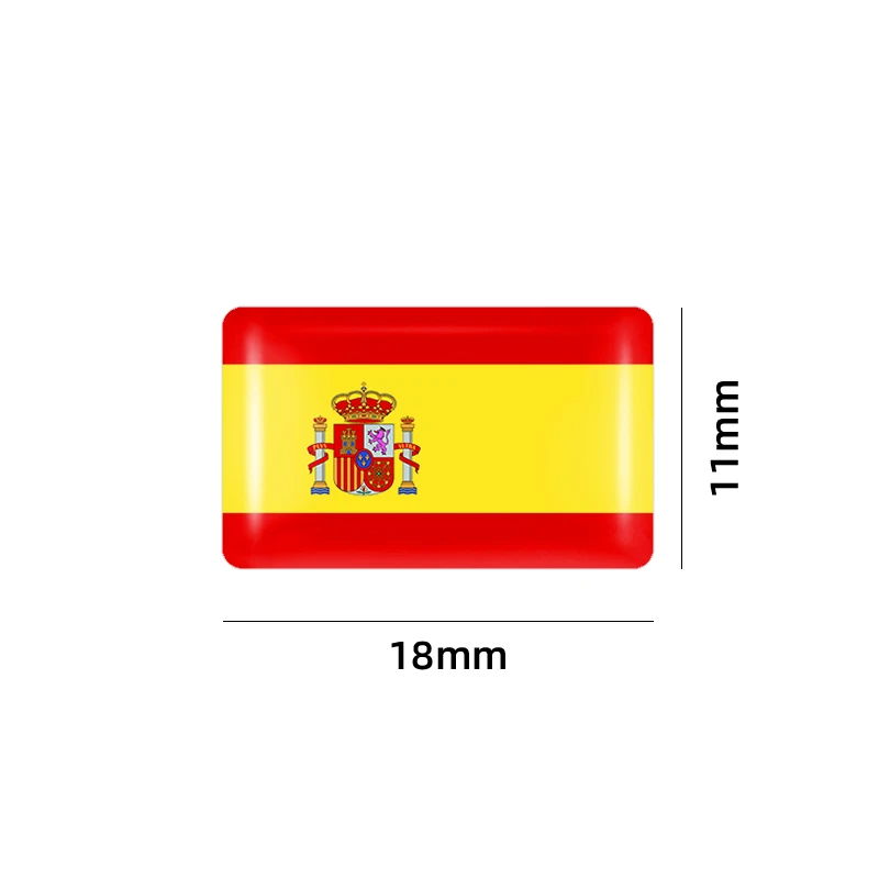 에폭시 스페인 국기 스티커, 자동차 인테리어 장식 데칼, 혼다 아우디 BMW 기아 닛산 도요타 폭스바겐 르노 배지 1, 10 개, 20 개