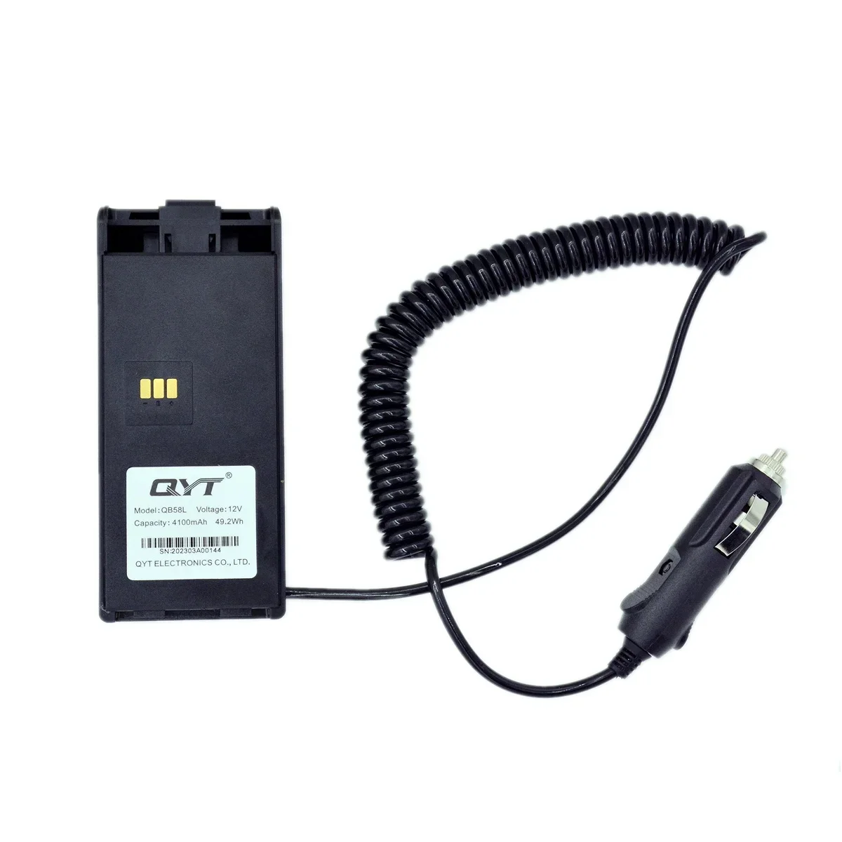 Eliminador de bateria QYT para CB58 CB Handheld Walkie Talkie HAM Rádio Carregador de carro Cabo Acessório de fonte de alimentação