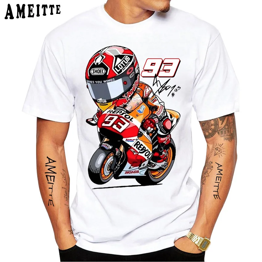 Legend GP World Champion New Big Red Ant Riding T-Shirt Boy Motorcycle Rider Clothes GS Adventure Sport T Shirt Men White Tees