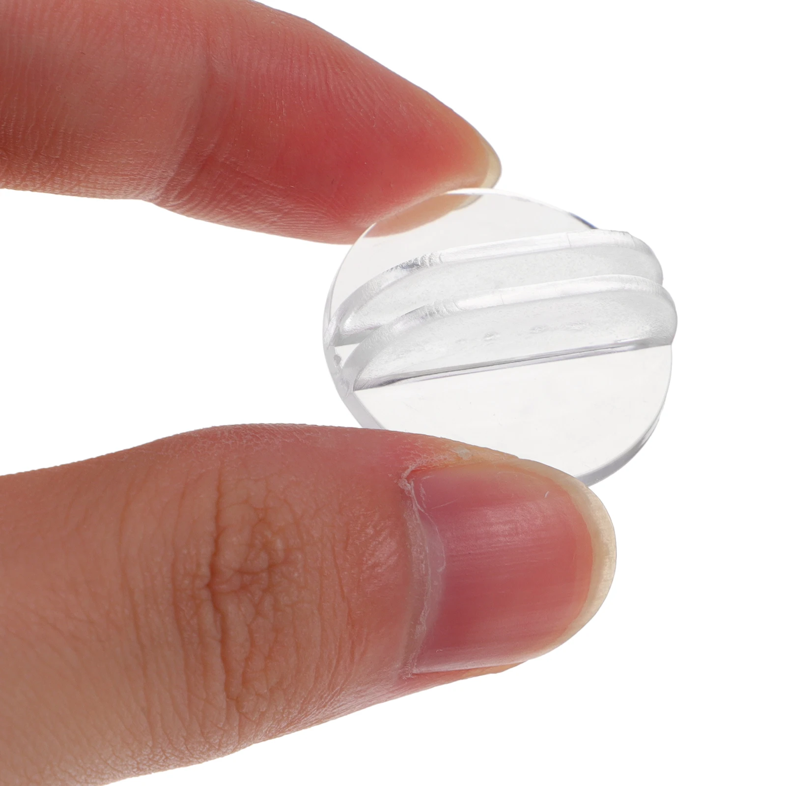 

50pcs Round Clear Card Holders 24x10mm Thick 2mm Plastic Business Card Organizers Desk Game Menu Tags Name Cards Holder