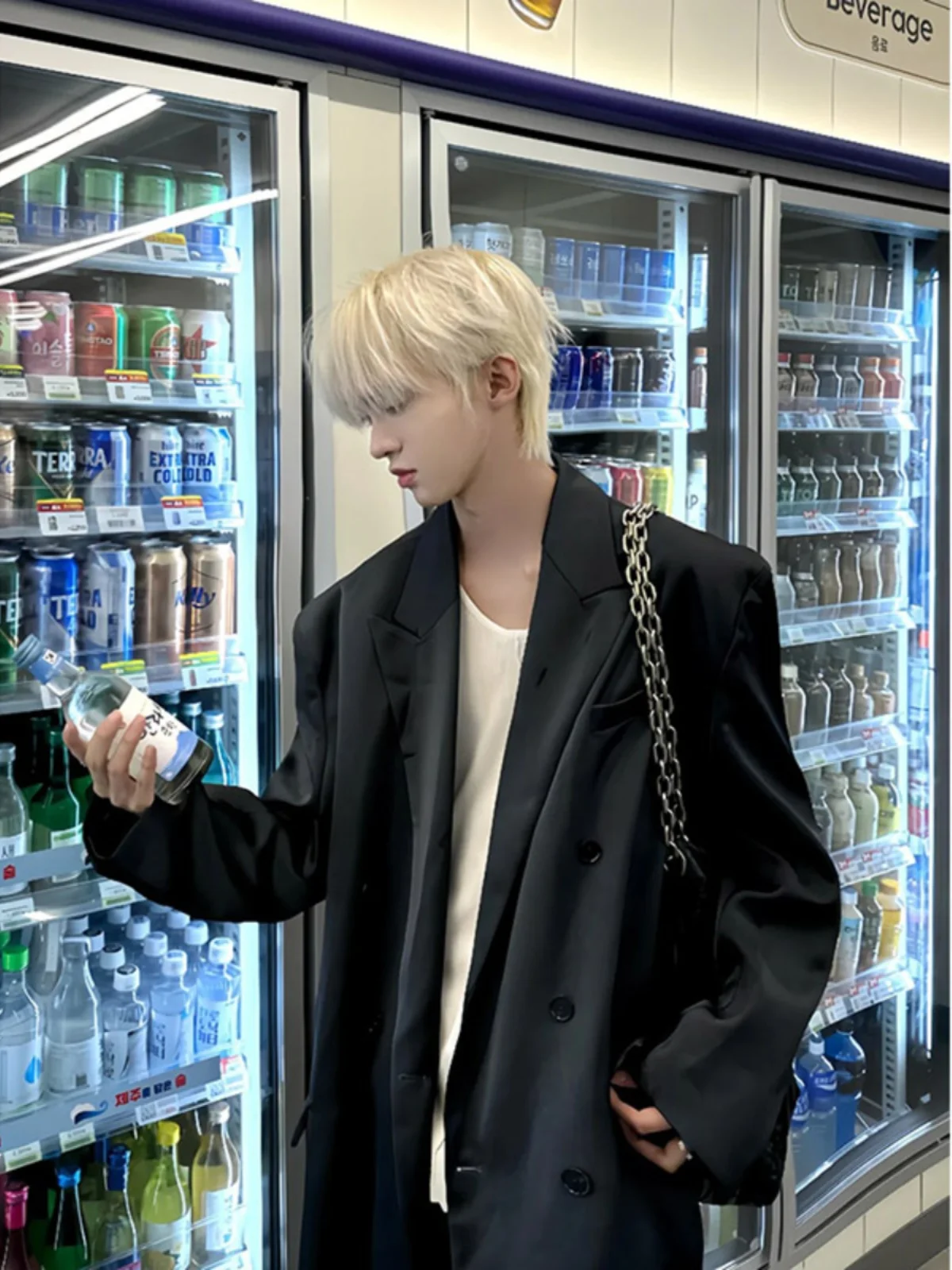 

Корейское шерстяное пальто с подкладкой в стиле Хепберн, мужское осенне-зимнее пальто Cleanfit, высококачественное пальто длиной до колена, куртка средней длины