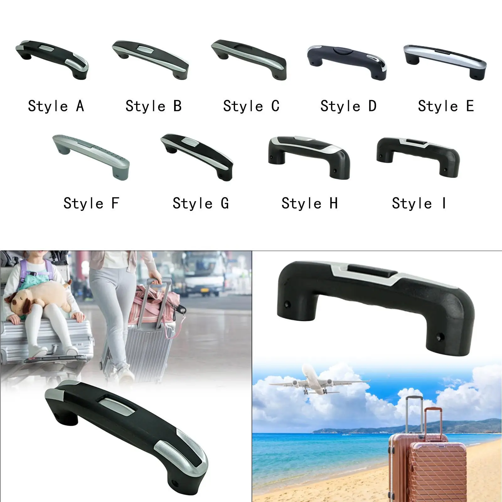伸縮ハンドル用荷物ハンドル人間工学に基づいたグリップキャリングケースハンドル