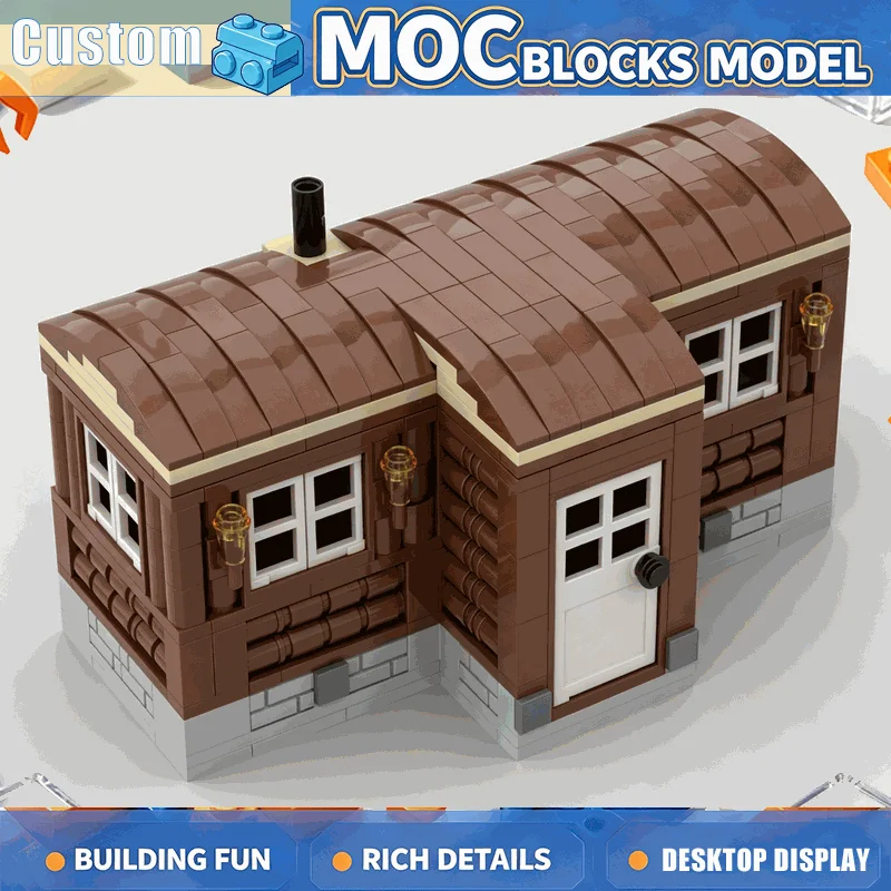 580 PCS Village Bungalow Cabin House Model Building Blocks DIY Assembly Creative Architecture Home Collection Display Toy Gift