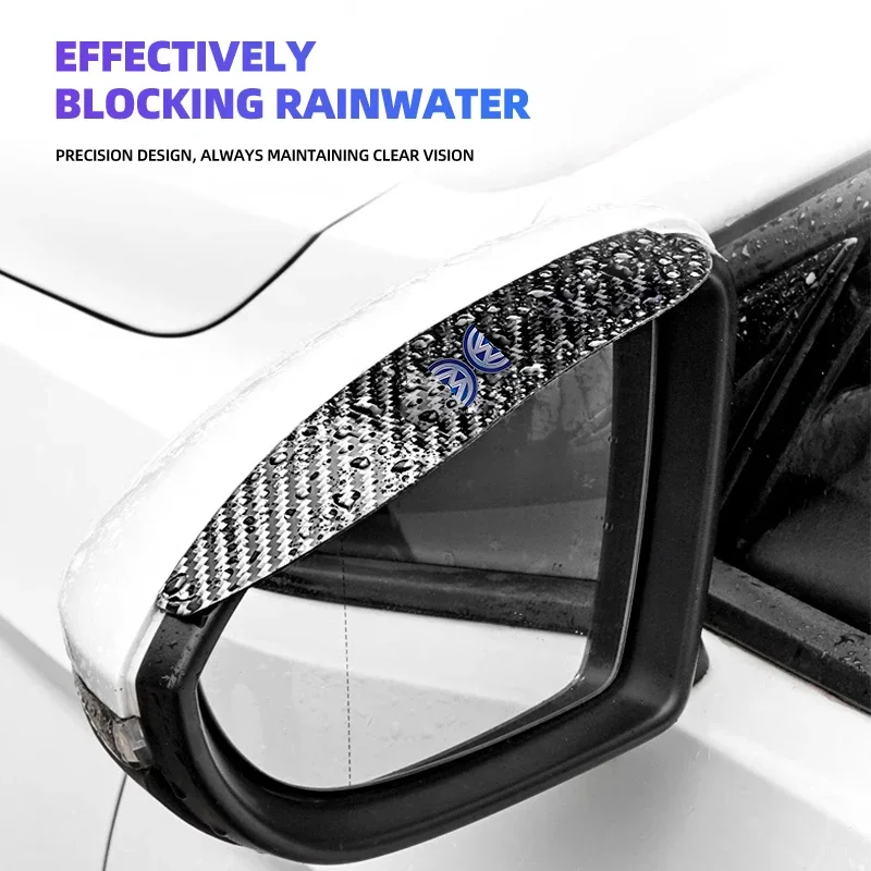 

Styling Mouldings 2Pcs Car Rearview Mirror Rain Eyebrow Carbon Fiber For Volkswagen Polo Golf 3 4 5 6 7 8 6 T5 B4 B5 B6 B7 B8 Ac
