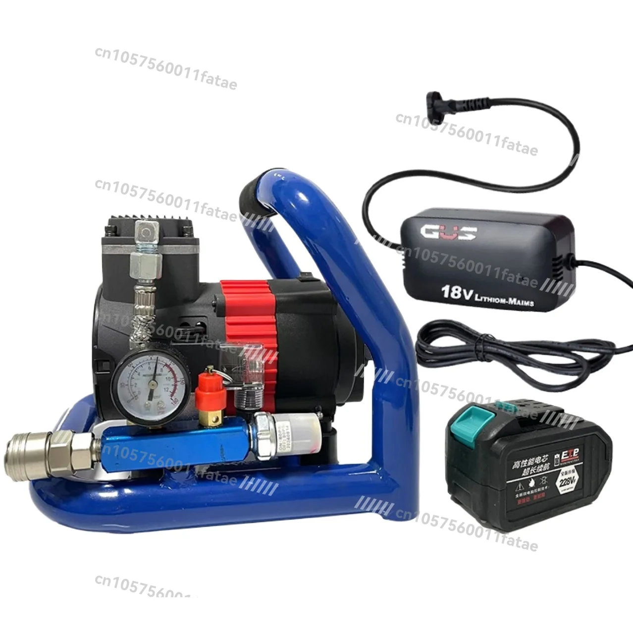 

Pin cross-border wireless AC and DC dual-purpose multi-function household portable rechargeable lithium battery air compressor