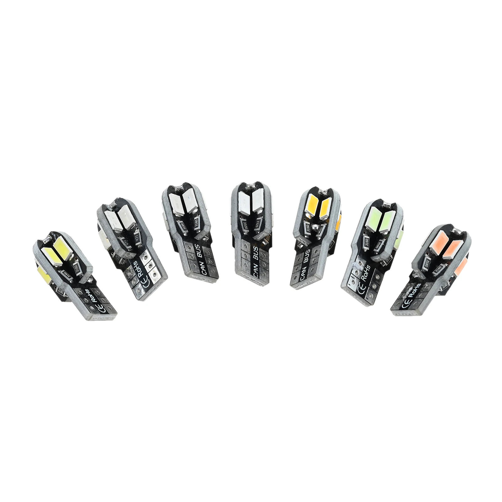 10Pcs T10 5730 8SMD W5W LED Wide Bulb Decoding Canbus Car Interior Map Dome Reading Light Parking Signal Indicator Side Lamp 12V
