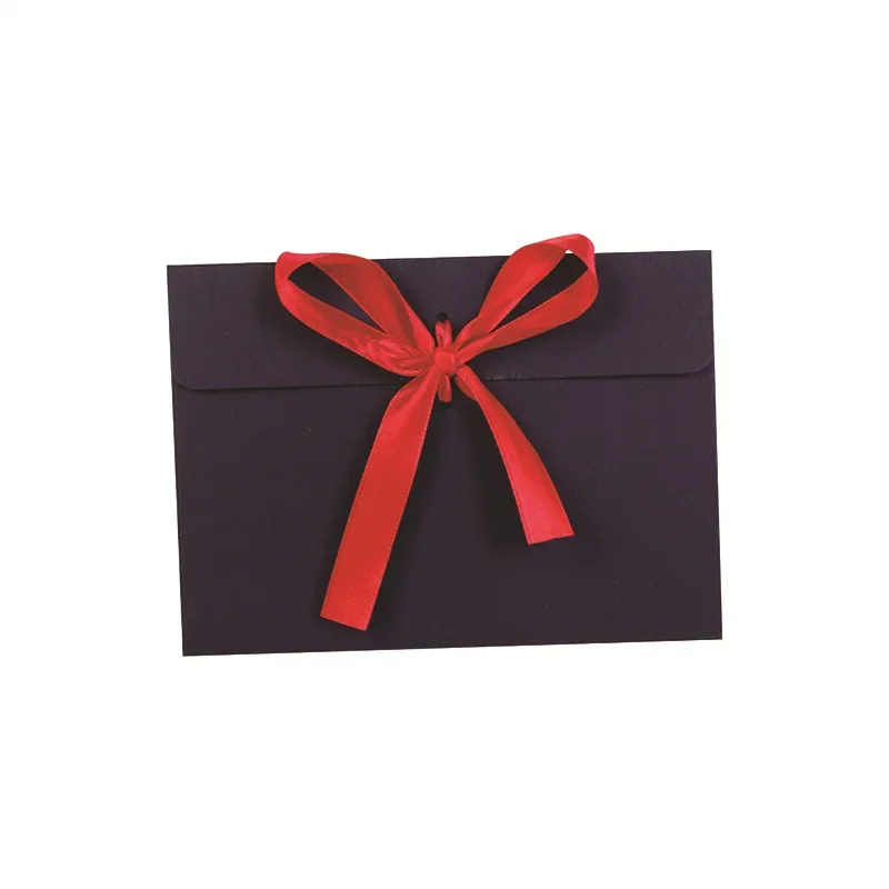 10pcs/  Rope random Special Paper Ribbon Bow Envelope