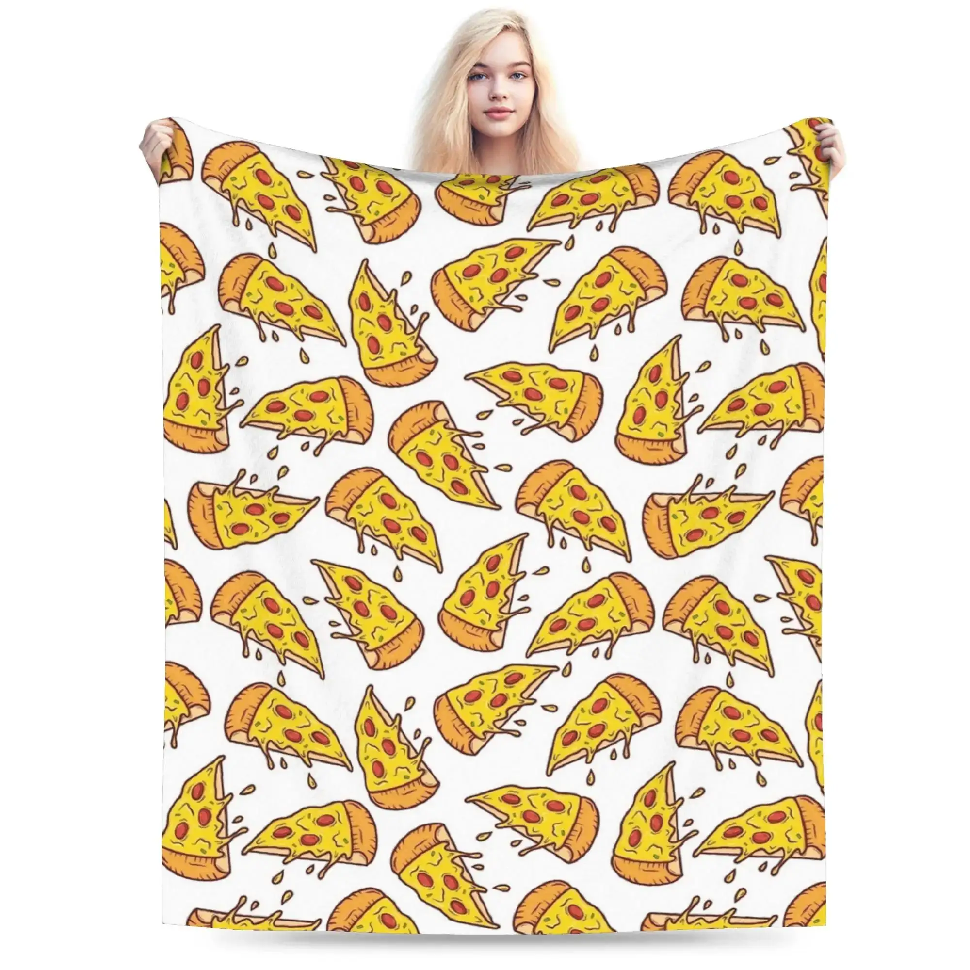 

Супермягкое детское одеяло с забавным принтом пиццы, уютный плед для кровати, дивана, декора спальни и комфортного покрытия