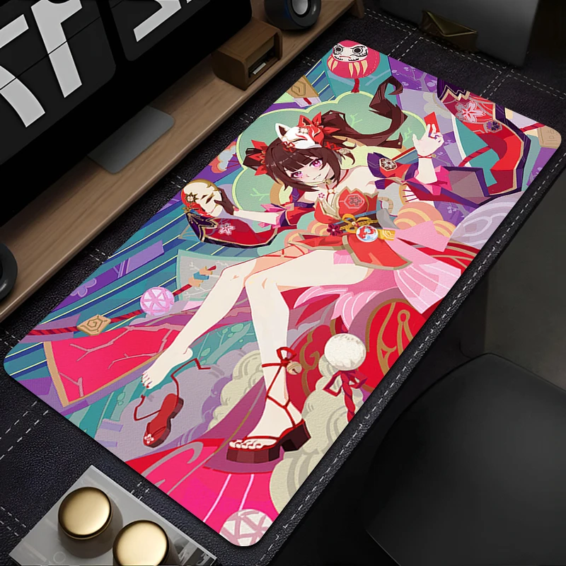 Mouse pad de borracha antiderrapante mousepads jogador de jogo notebook computador tapete de mesa tapete de pc honkai: star rail brilho mousepad xxl