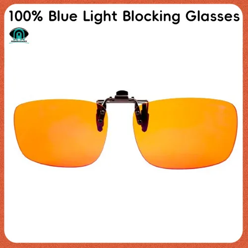 Imagen 2 del producto Clip para gafas 100% bloqueo de luz azul lente desmontable antifatiga lente roja gafas para juegos y Clip para gafas de ordenador