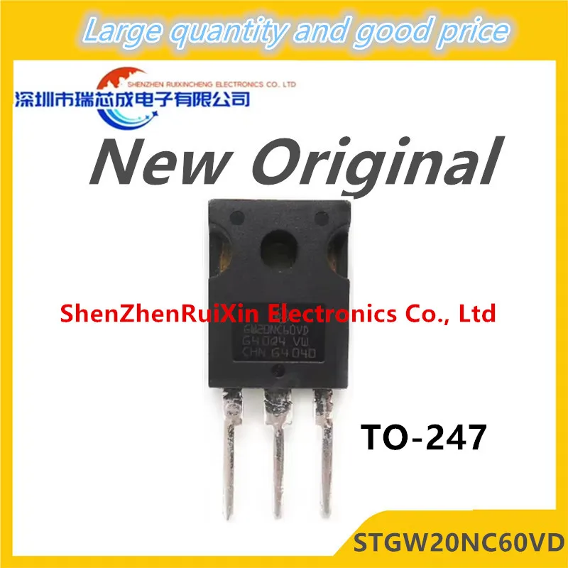 10 Uds 100% nuevo STGW20NC60VD GW20NC60VD TO-247