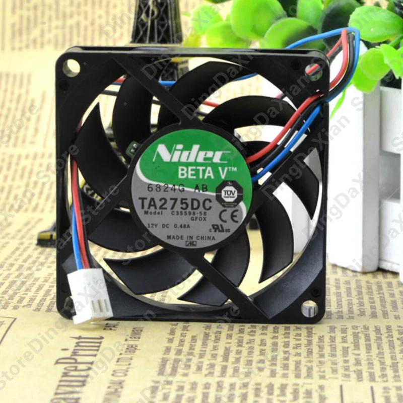 

X For Nidec C35598-58 | 12V 0.48A | 7CM | Quiet Industrial Chassis Cooling Fan 1PCS