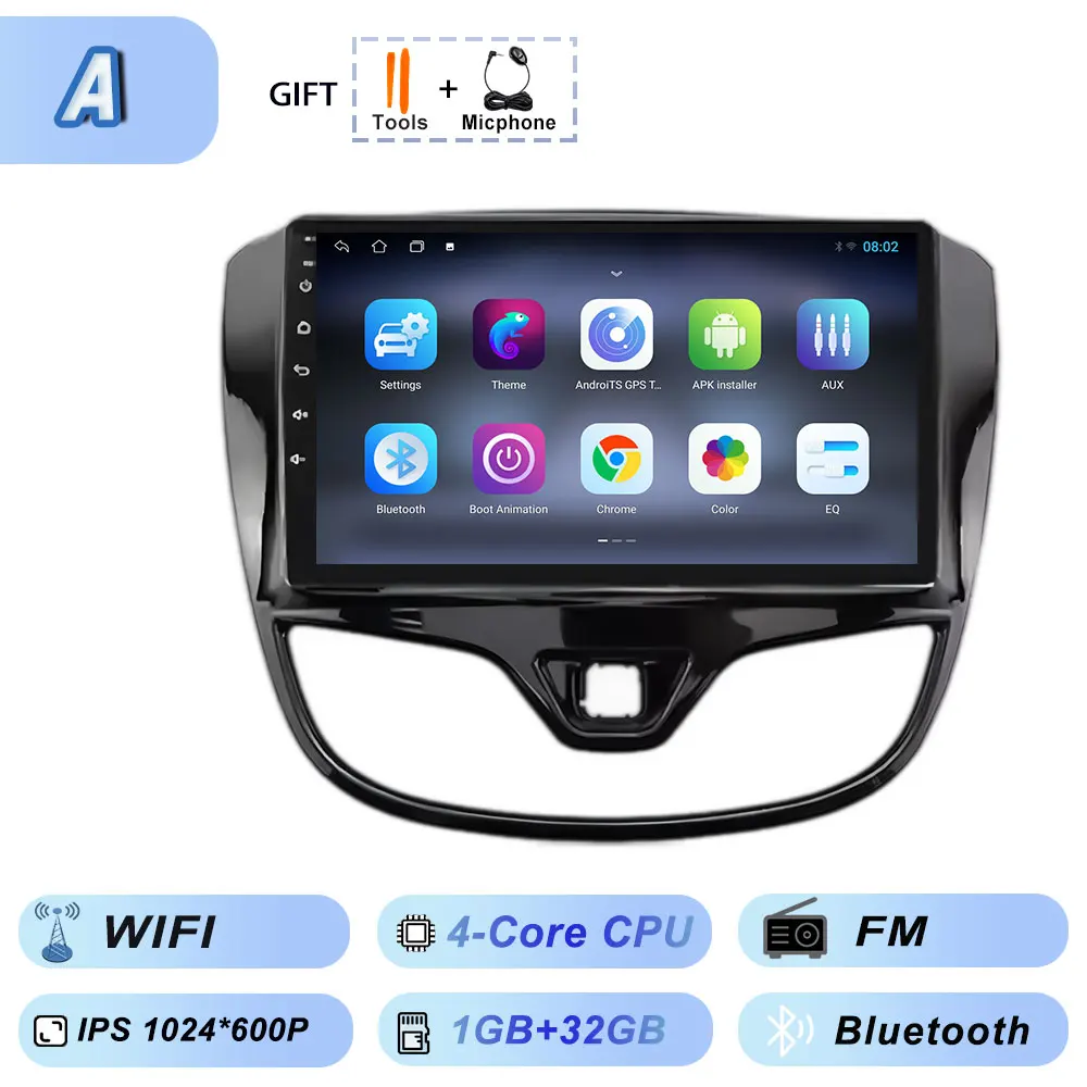 Bluetooth Dsp Fan Autoradio voor Opel Karl VinFast Fadil 2017-2020 Multimedia WiFi Android Auto GPS Navigatie Draadloze Carplay