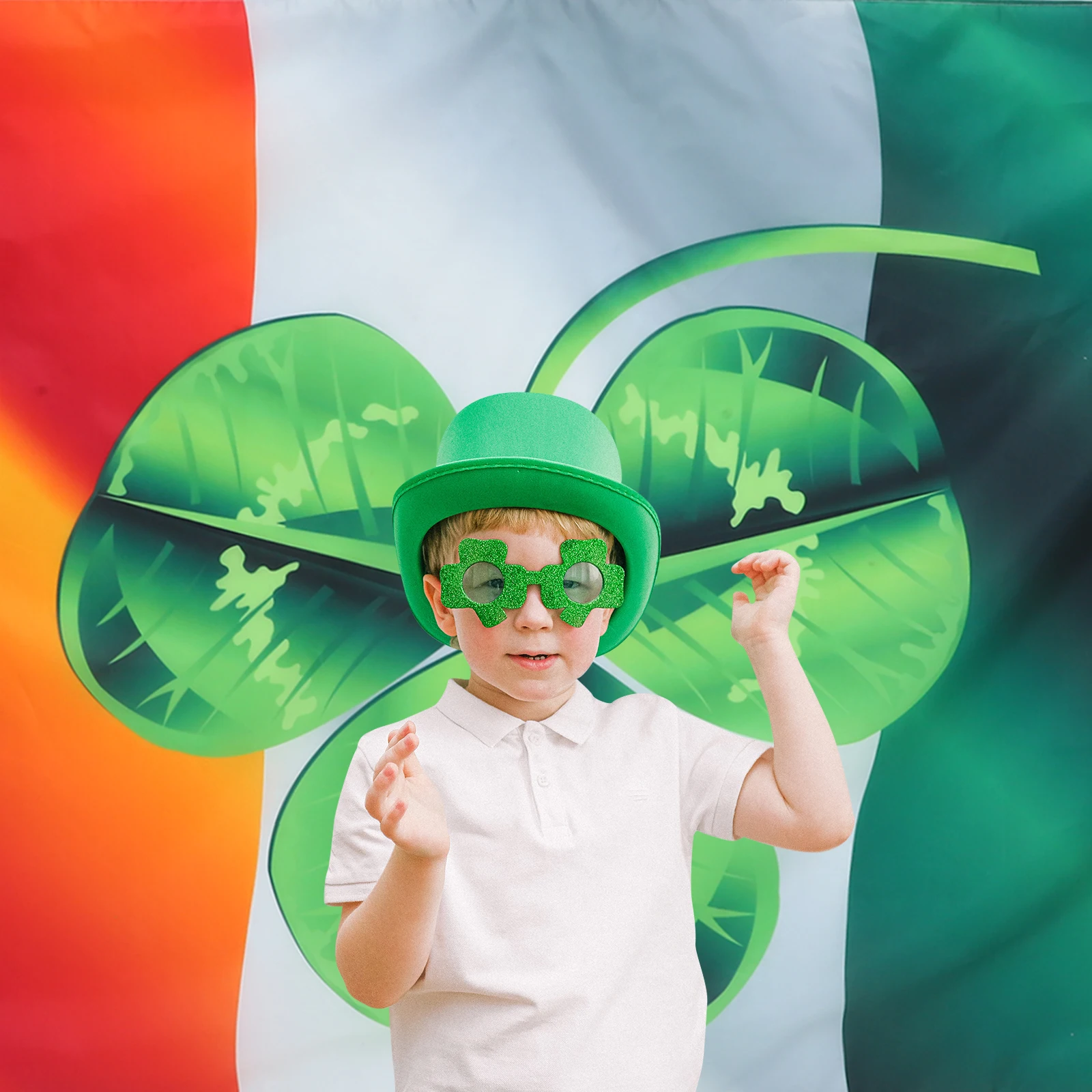 

St Patrick's Banner 115x180cm Shamrock Patrick'S Day Banner Prop Party Hanging Backdrop Prop Cloth Decoration