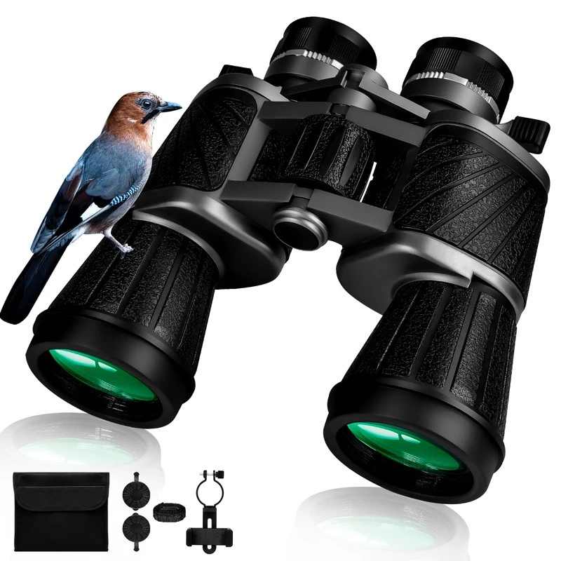 Dual focusing 10x50 binoculars high power high definition low light night vision concert travel outdoor looking far