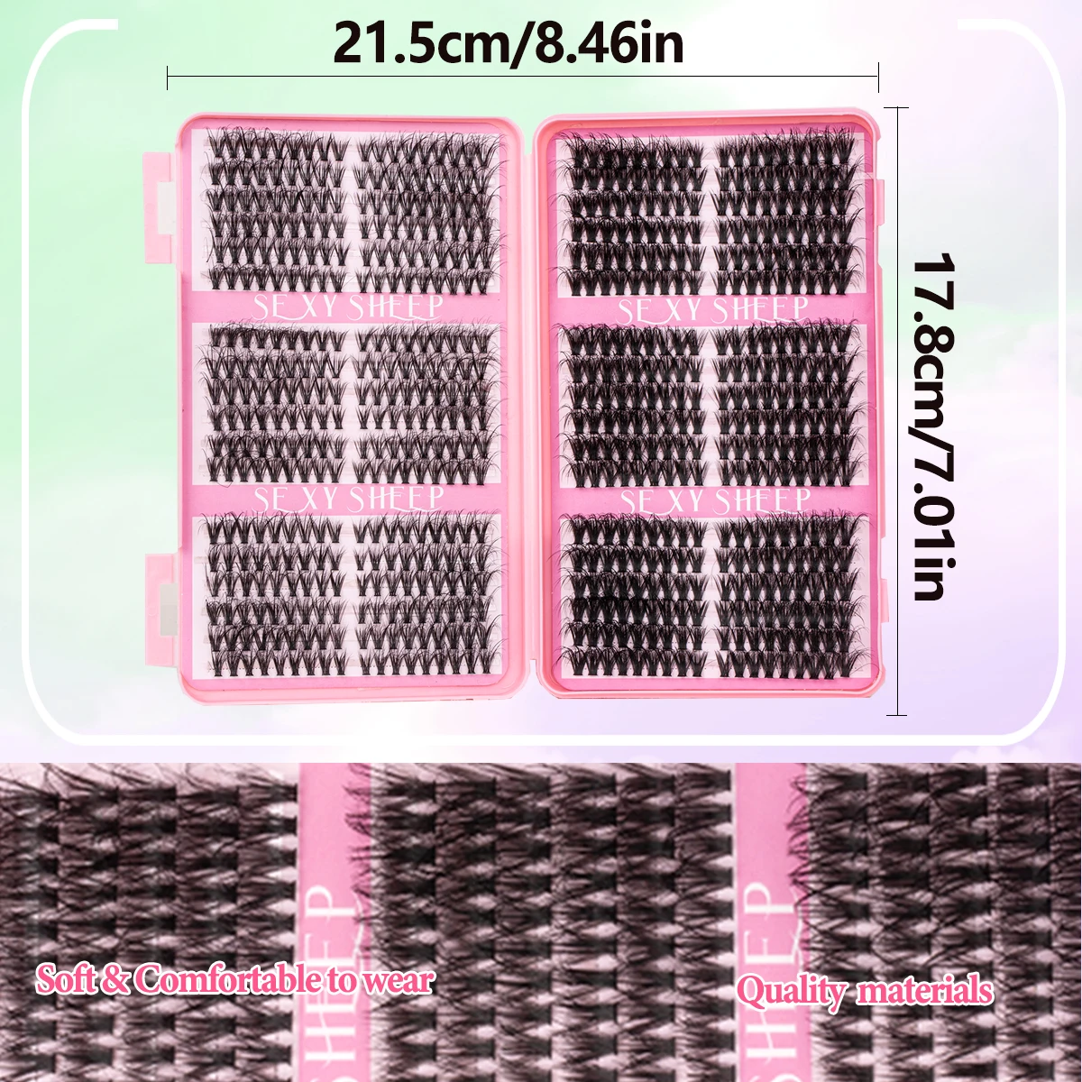 Bricolage cils de chat grappes de cils extrémité des yeux allongeant les Extensions de cils aspect naturel vaporeux épais faux cils avec pince à épiler