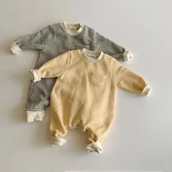 Milan cel Langarm Baby Baby Stram pler Kleidung gestreifte Baby Mädchen Jungen Overalls einfache Baby Spiel anzug für Neugeborene