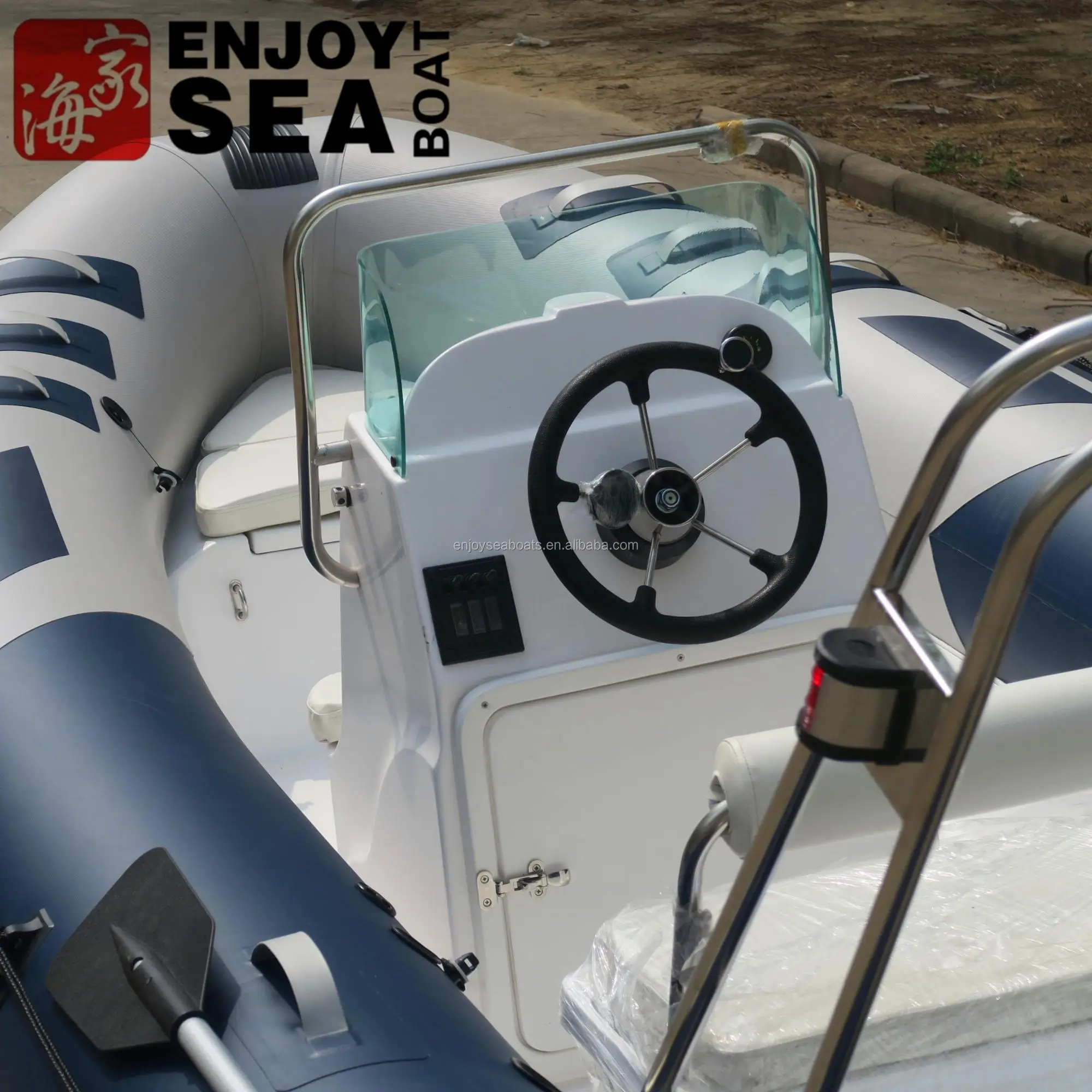 Lightweight PVC Inflatable Sport Fishing Yacht, High Speed Power Component Cheap Wholesale For Outdoor Drifting Activity view 4