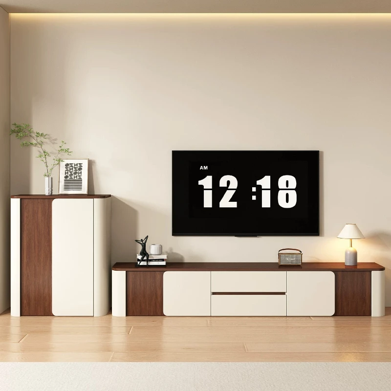 Narrow Storage Living Room Tv Cabinet Classic 200Cm Wooden Living Room Tv Stands Designer Mueble Televisor Furniture For Home