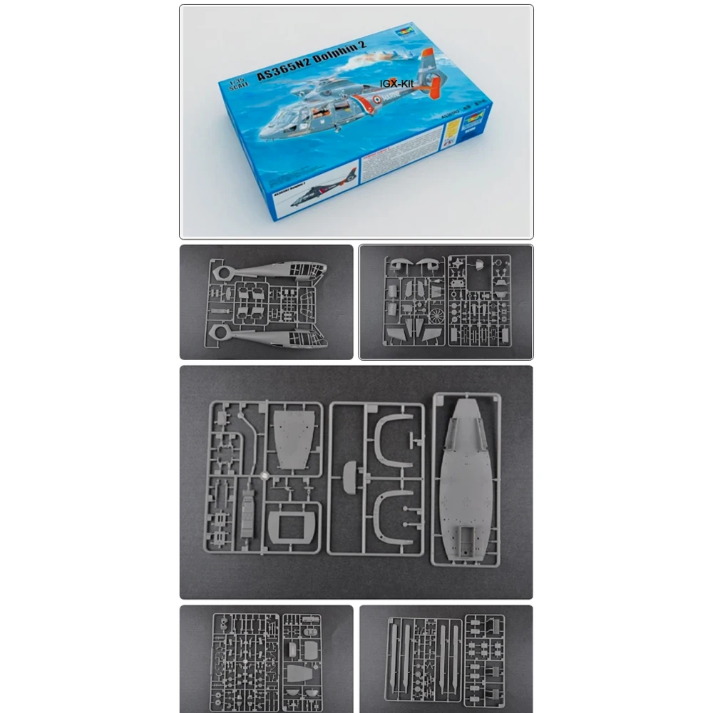 

Trumpeter 05106 1:35 Scale US AS365N2 Dolphin 2 Helicopter Gift Collectible Hobby Plastic Assembly Model Handcraft Building Kit