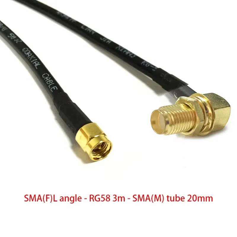 SAM(F)Langle - RG58 3m - SMA(M) tubing20mm Cable+SMA-BNC Cable for KENJI
