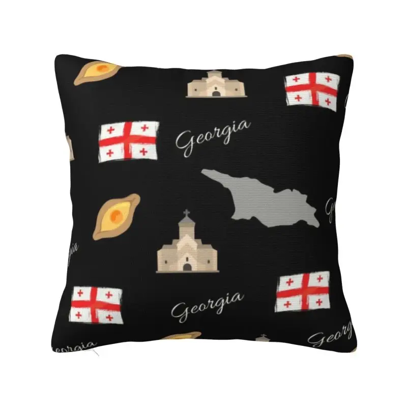 Custom Georgia Flag Mao Nordic Throw Pillow Cover Decoration Georgian Proud Patriotic Sofa Cushion