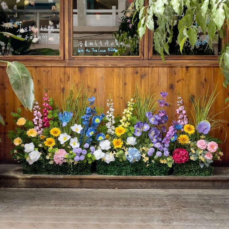 

Dopamine Color Simulation Plant Landscaping Combination Landscape Window Decoration Light Luxury High-end Floor Ornaments