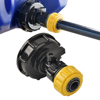 1000L IBC Water Tank Adapter Ton Barrel Fittings, with 1/2 3/4 inch Garden Quick Hose Connector Garden Home Valve Fitting