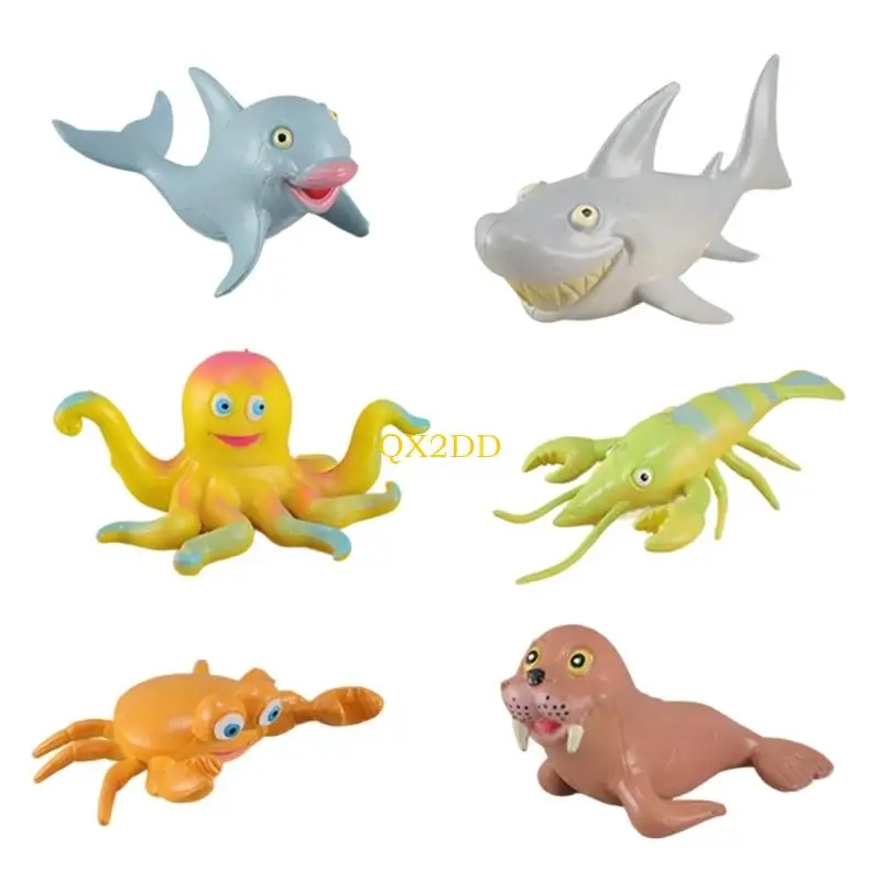 

QX2D Whale Model Plastic Miniature Toy for Animal Displays and Classroom Decors Sea Creature Learning Wildlife Model