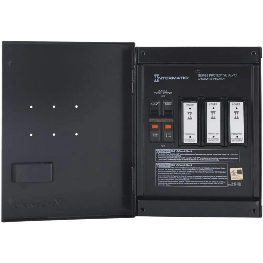 Intermatic IG2240-IMSK Advanced Surge Protection with Easy Maintenance - Intermatic Smart Guard Black