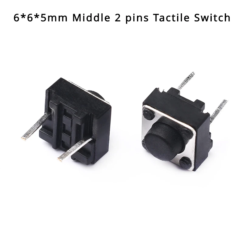 

10/50/100Pcs/lot Tactile Push Button Switch 6*6*5mm 2Pin Micro Switch Key Switch Tactile Push Button Switches 6X6X5MM