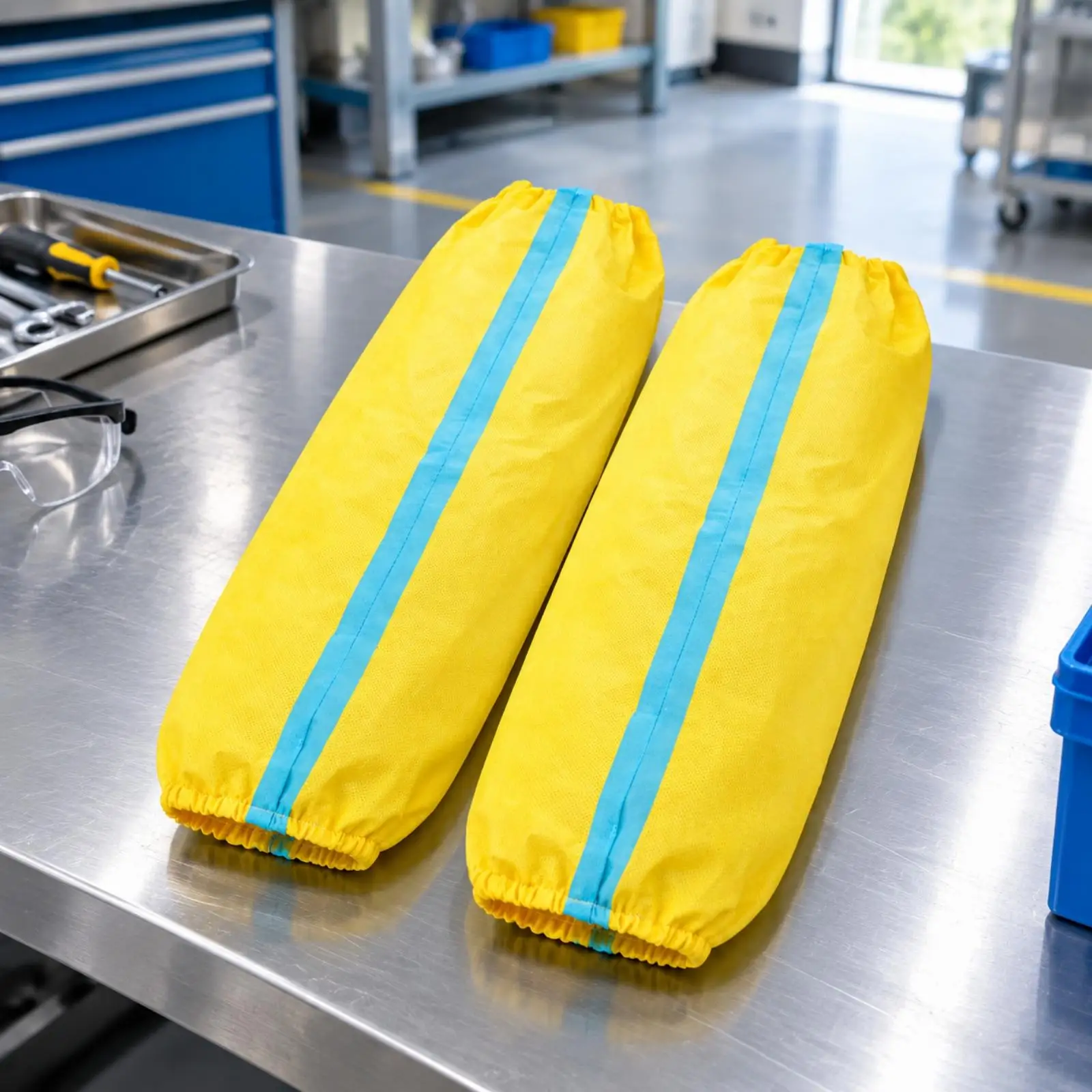Industrial Chemical Resistant Arm Sleeve for Adults PVC Protective Forearm Cover for Lab Cleaning Tasks