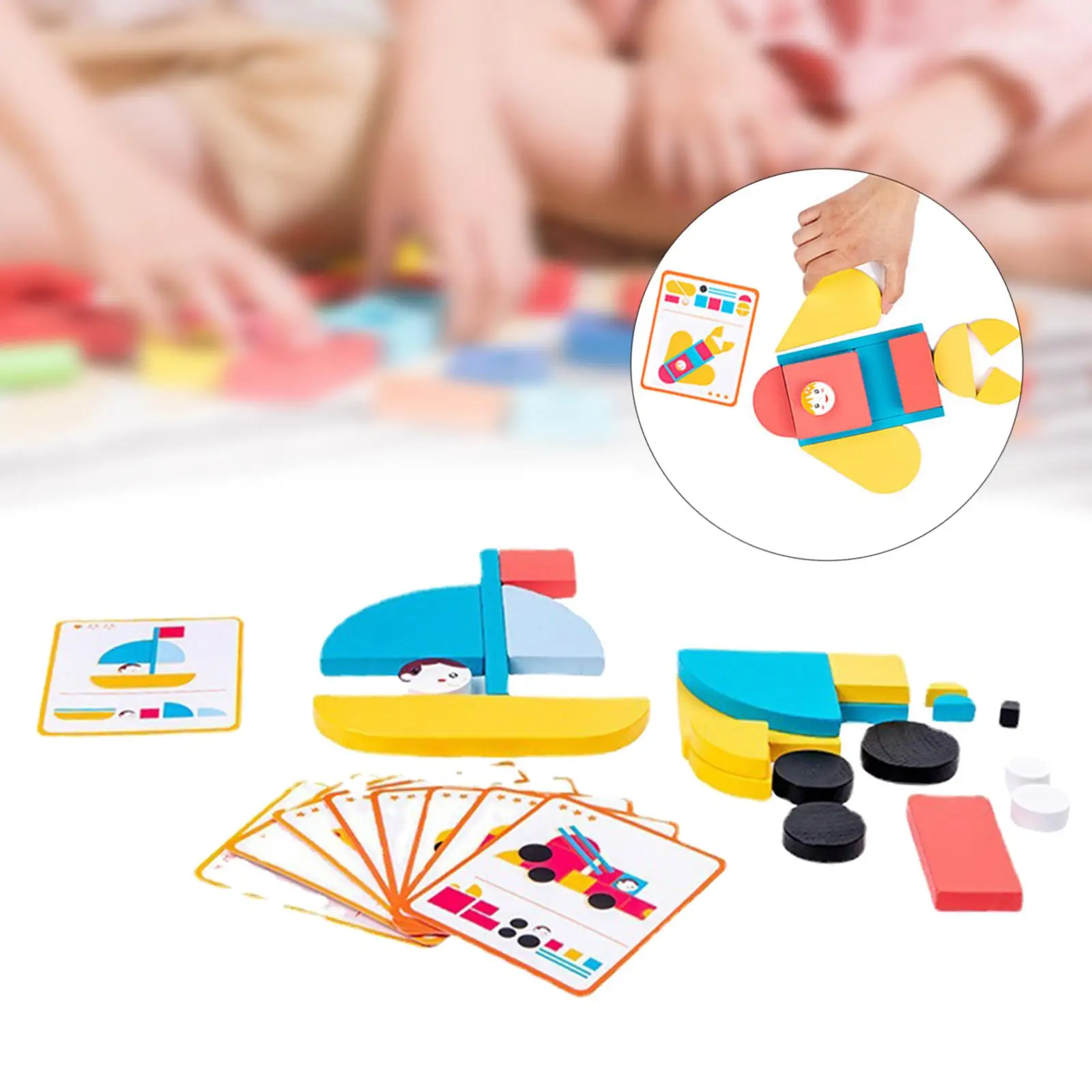 Wooden Blocks Puzzle Sorting And Stacking Games Wooden Puzzles for Toddlers