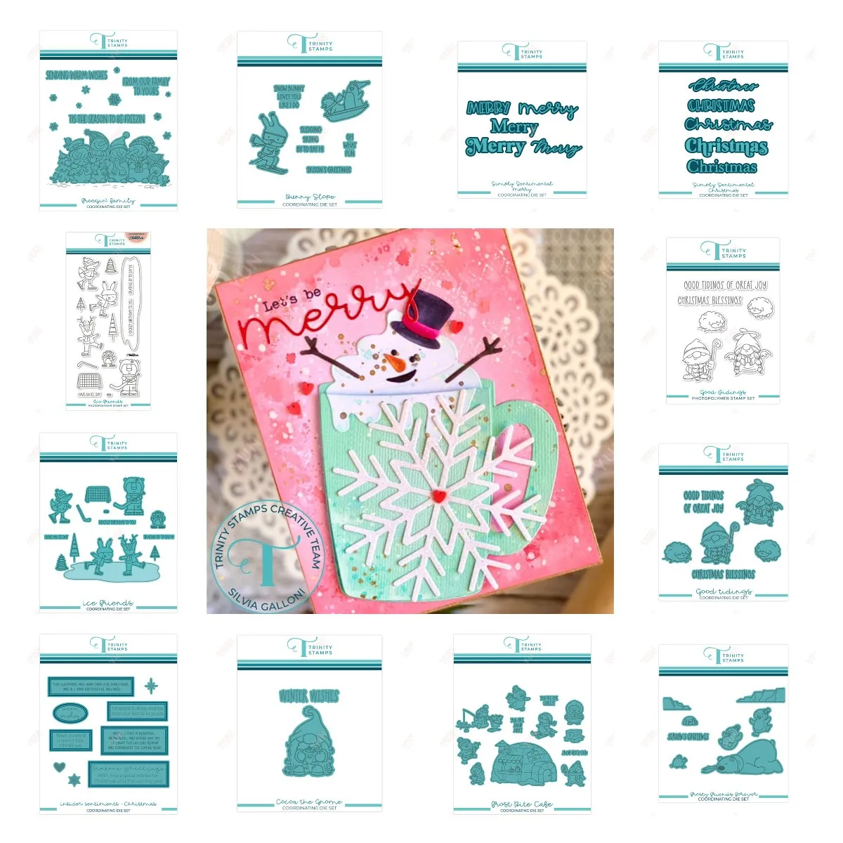 

New Arrival Simply Sentimental Clear Stamps or Metal Cutting Dies Sets for DIY Craft Making Greeting Cards Christmas Merry