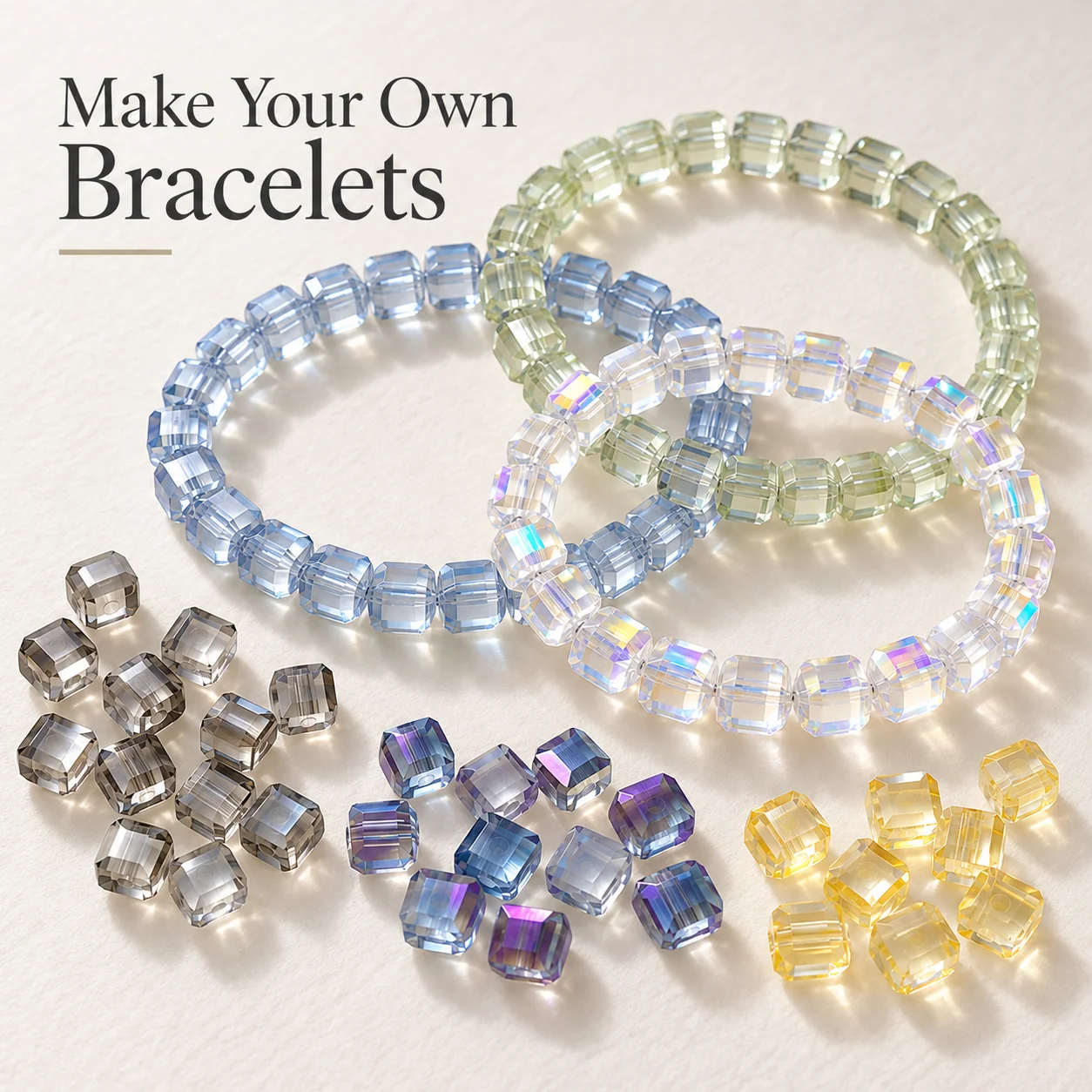 6*6mm Faceted Cube Acrylic Aurora AB Iridescent Square Loose Beads DIY Bracelet Necklace Phone Charm Jewelry Making Accessories