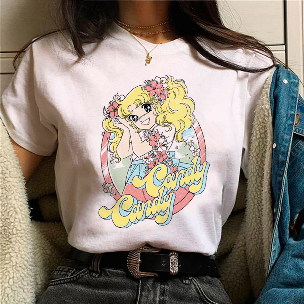 Économie Candy Candy pour femmes, haut de créateur pour filles, vêtements Harajuku des années 2000