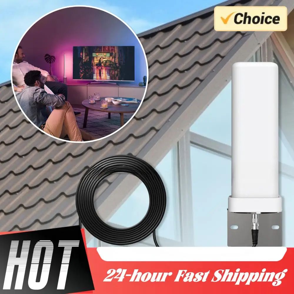 

Цифровая телевизионная антенна для наружного использования на 600 миль, износостойкая, с усилением сигнала, HD 4K, для крыши, опоры, автодома