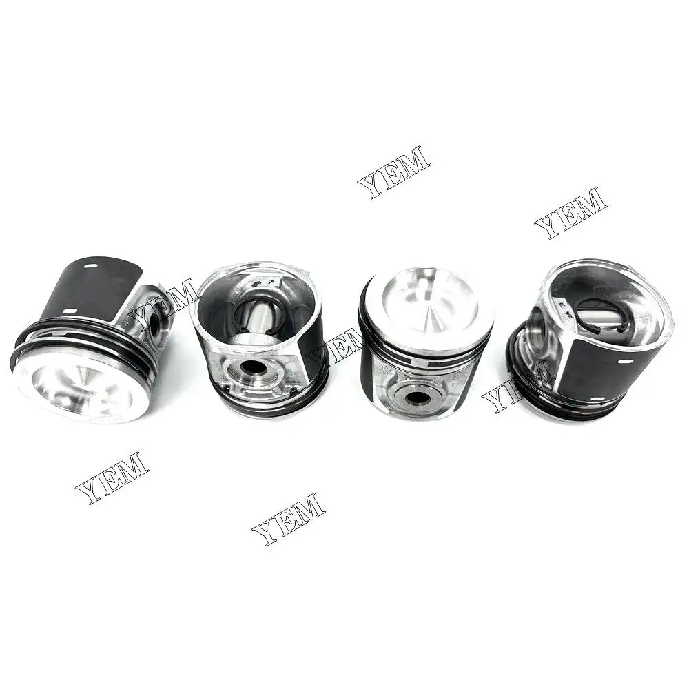 New 4X Piston T417730 For Perkins 1104D-E44T Excavator Engine Parts