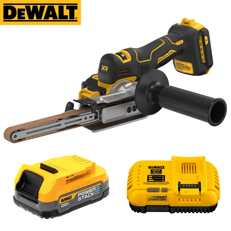 

DEWALT DCM200 Sander 20V Battery Charger Sets Bandfile 18in Brushless Belt 104° Rotating Contact ARM 700 MWO Grinding Tool