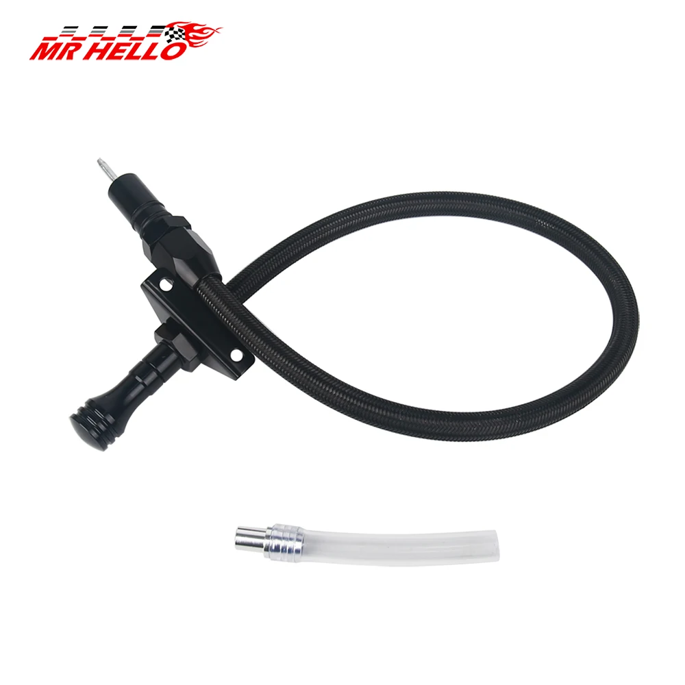 Firewall Mounted Transmission Stainless Steel Oil Dipstick-Compatible For GM 4L80E Dipstick Transmission LS LS1 LS3 LS6 LSX