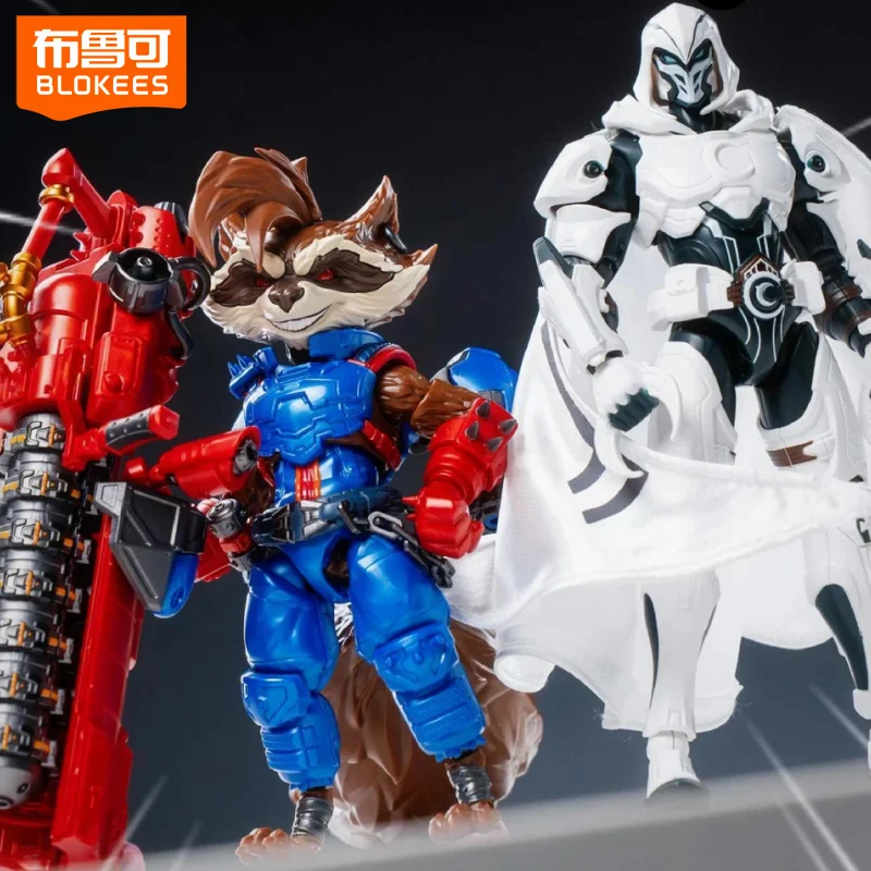 BLOKEES Marvel Rivals Building Block Man Beyond Edition Rocket Raccoon Moon Knight Assembly Model Desktop Toy Decoration new