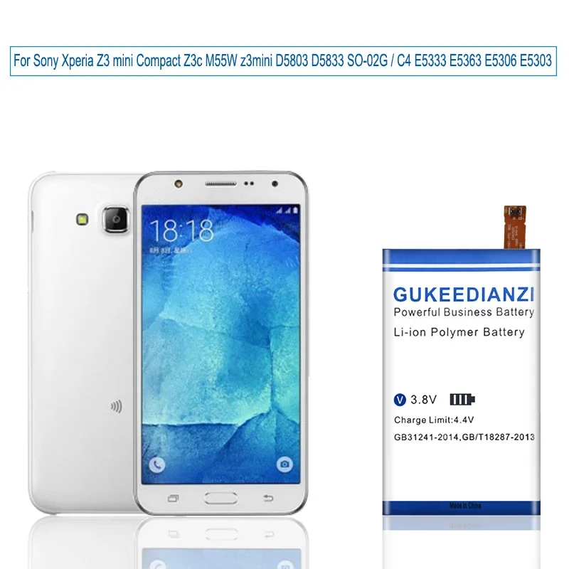 E5333 E5363 E5306 E5303 LIS1561ERPC Mobile Phone Battery For Sony Xperia Z3 mini Compact Z3c M55W z3mini D5803 D5833 SO-02G/C4