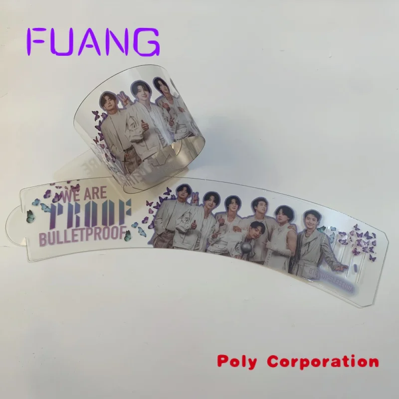 

Custom Custom plastic PVC transparent paper cup holder kpop idol cup sleeves