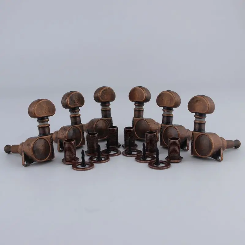 1 Set Guitar Machine Heads Small handle Tuners Bronze 3R3L