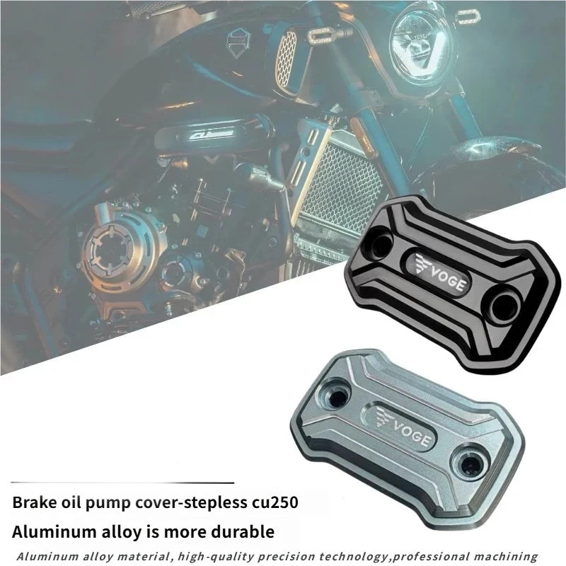 

CNC Aluminum Brake Fluid Reservoir Cap for Loncin Voge CU250, Front Master Cylinder Cover
