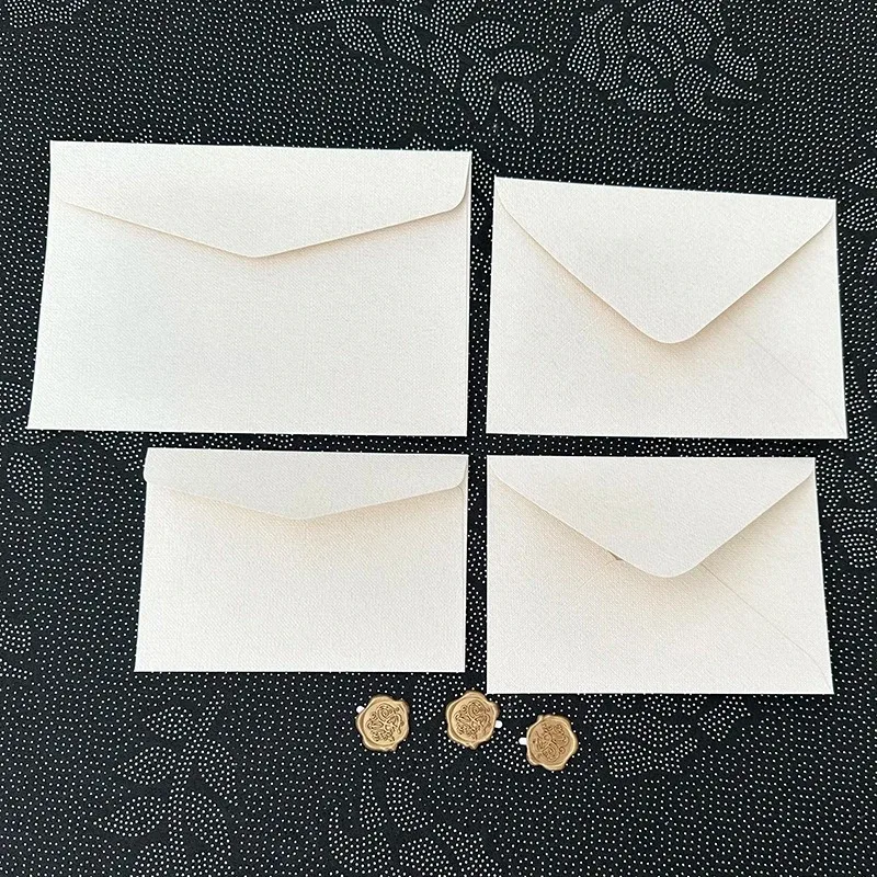 30pcs/lot Thickened 250g Linen Texture Pattern White High-grade Envelope Retro for Invitations Postcards Wedding Business Letter