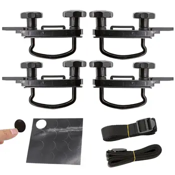 4 sada univerzálních šroubů ve tvaru U, montážní sada na střešní box, kovové svorky, příslušenství pro nosič zavazadel, bezpečná montáž, snadná instalace 10 nejlepší prodej univerzální svorka na střešní nosič - №1