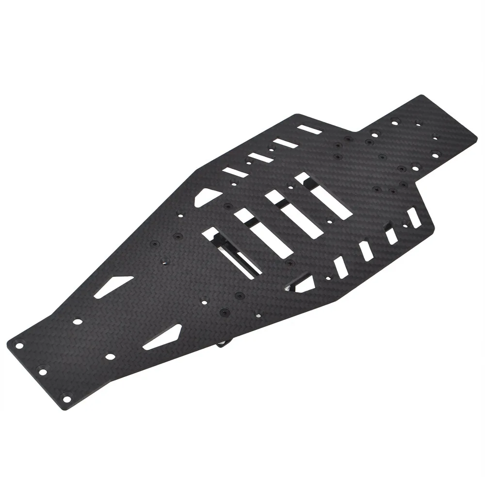 Carbon Fiber Chassis Kit for Traxxas Bandit VXL, Bandit, Rustler VXL, Rustler 2WD Car Upgrade Parts Lightweight Chassis Frame
