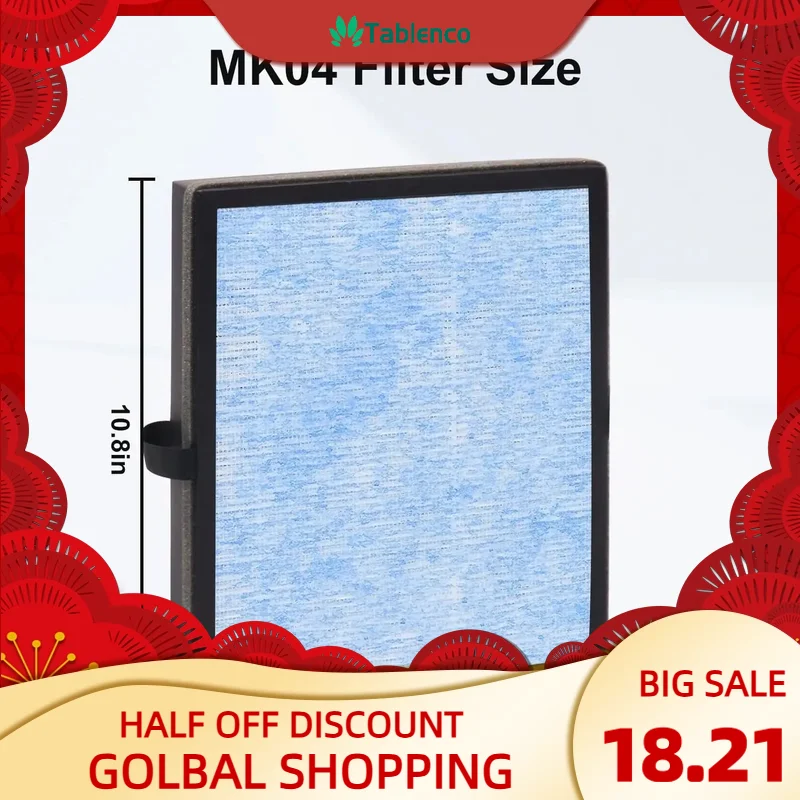 Воздушный Сменный фильтр MK04 для Aroeve MK04 MG04JH, H13, фильтр HEPA, по сравнению с деталями MK04LX, 2 упаковки, синий